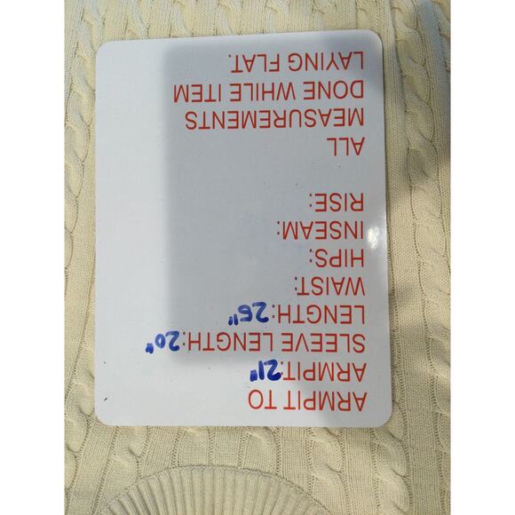 Gap Kids Fisherman Sweater Girl 14 16 Chunk Cable Knit Ivory Prep Organic Cotton - Picture 3 of 7